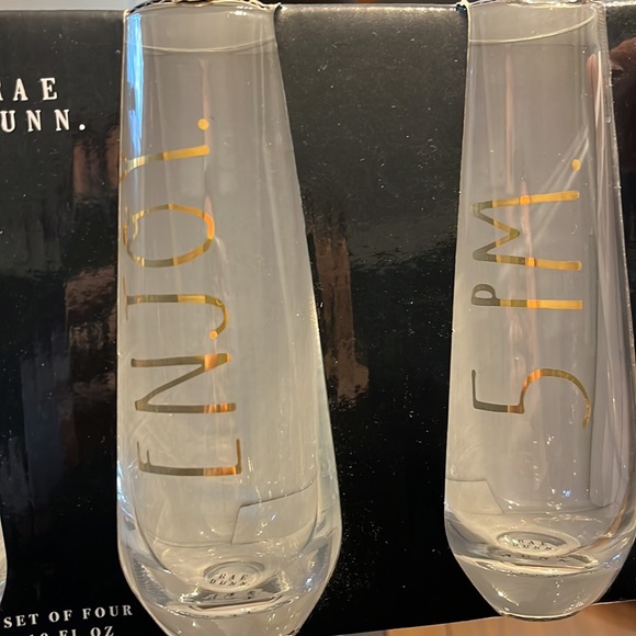 Rae Dunn Stemless Champagne Flutes - Picture 3 of 3
